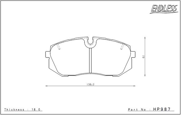 Hyundai i20 N FRONT Endless Brake Pad Set HP987 MX72