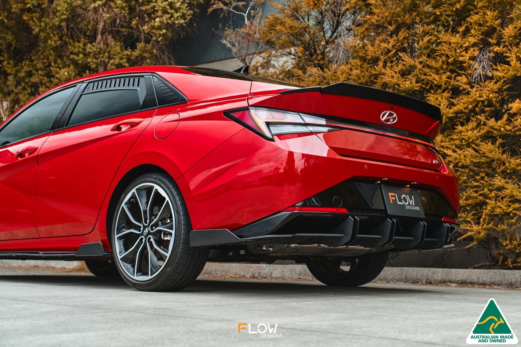 FLOW Designs  CN7 i30 N Line Sedan 2020 - 2022 Rear Spoiler Extension - MODE Auto Concepts