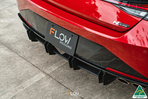 FLOW Designs  CN7 Elantra N Line Sedan 2020 Flow-Lock Rear Diffuser - MODE Auto Concepts