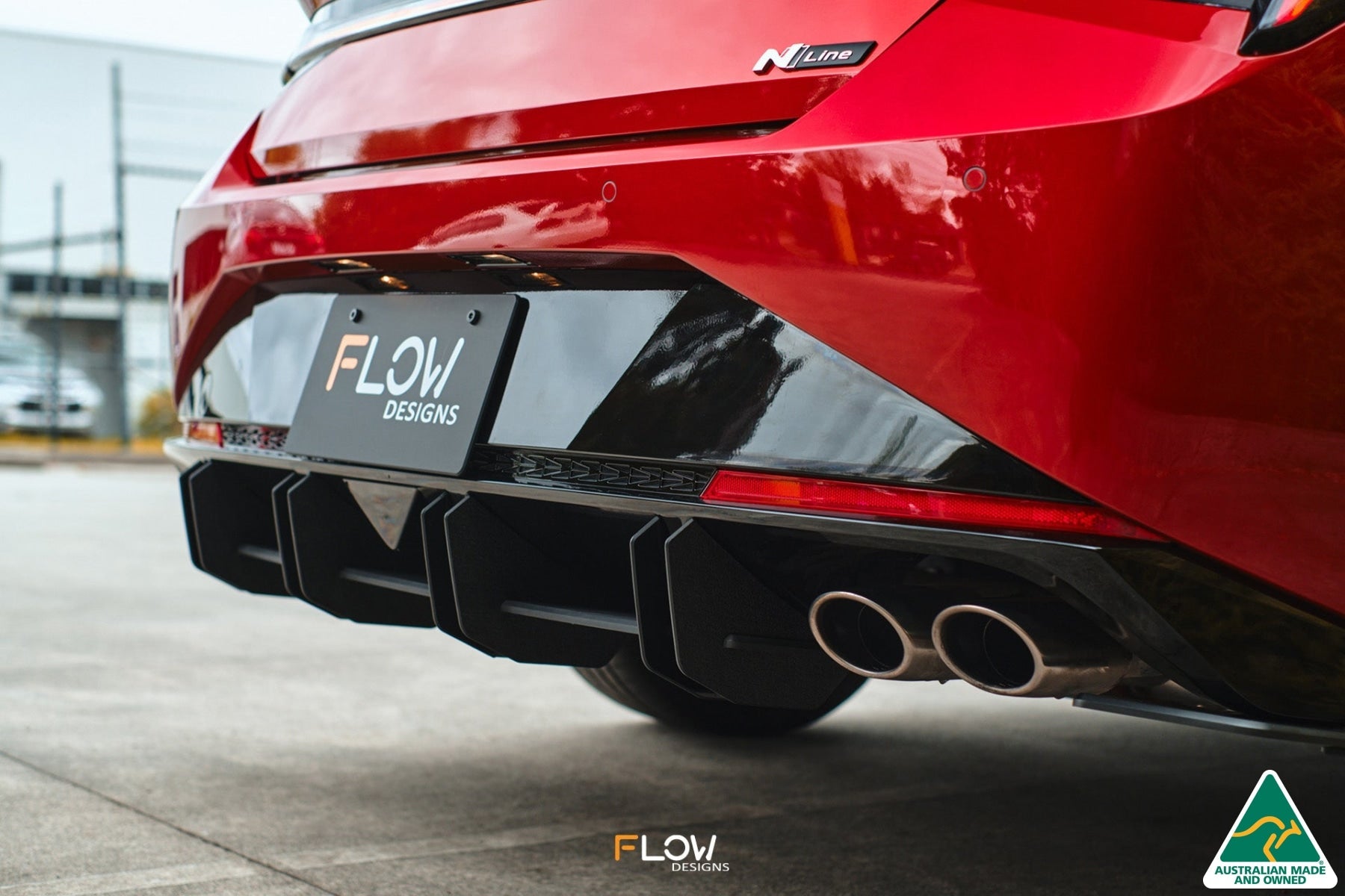 FLOW Designs  CN7 Elantra N Line Sedan 2020 Flow-Lock Rear Diffuser - MODE Auto Concepts