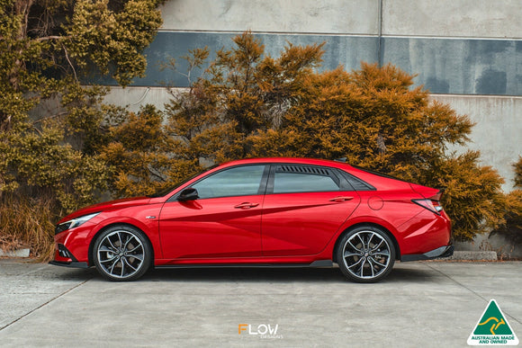 FLOW Designs  CN7 Elantra N Line Sedan 2020 Side Skirt Splitter Winglets (Pair) - MODE Auto Concepts
