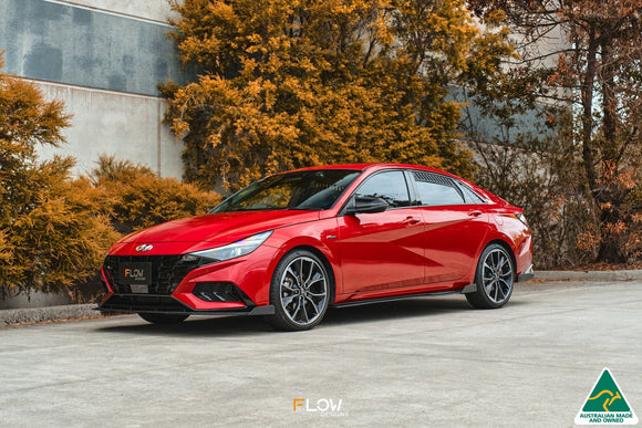 FLOW Designs  CN7 Elantra N Line Sedan 2020 Side Skirt Splitters (Pair) - MODE Auto Concepts