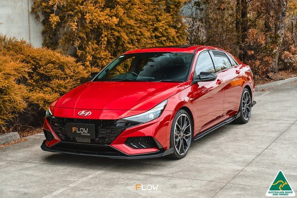FLOW Designs  CN7 Elantra N Line Sedan 2020 Front Lip Splitter Winglets (Pair) - MODE Auto Concepts