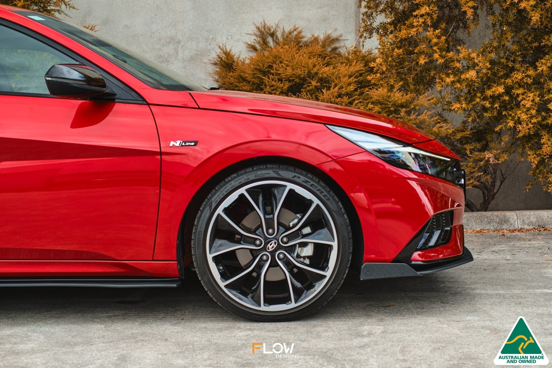 FLOW Designs  CN7 i30 N Line Sedan 2020 - 2022 Front Lip Splitter Winglets (Pair) - MODE Auto Concepts