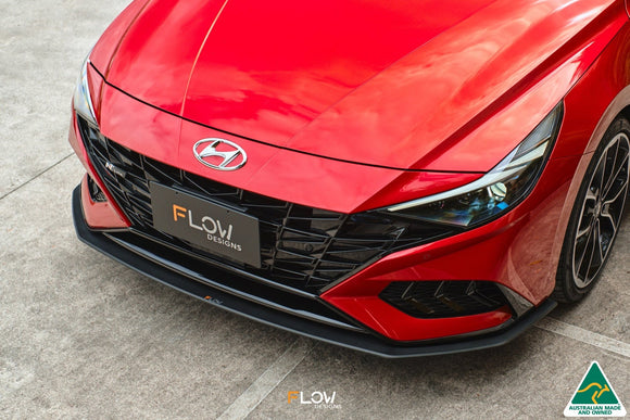 FLOW Designs  CN7 Elantra N Line Sedan 2020 Front Lip Splitter & Mounting Brace - MODE Auto Concepts