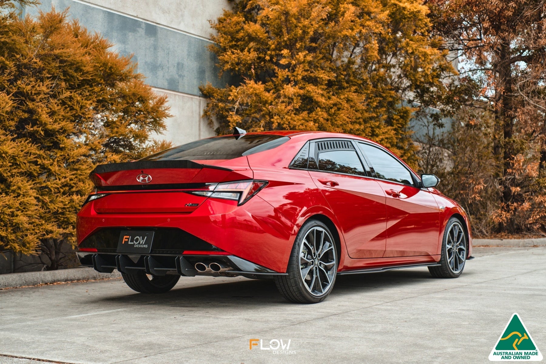 FLOW Designs  CN7 Elantra N Line Sedan 2020 Flow-Lock Rear Diffuser - MODE Auto Concepts