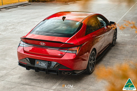 FLOW Designs  CN7 Elantra N Line Sedan 2020 Rear Spoiler Extension - MODE Auto Concepts