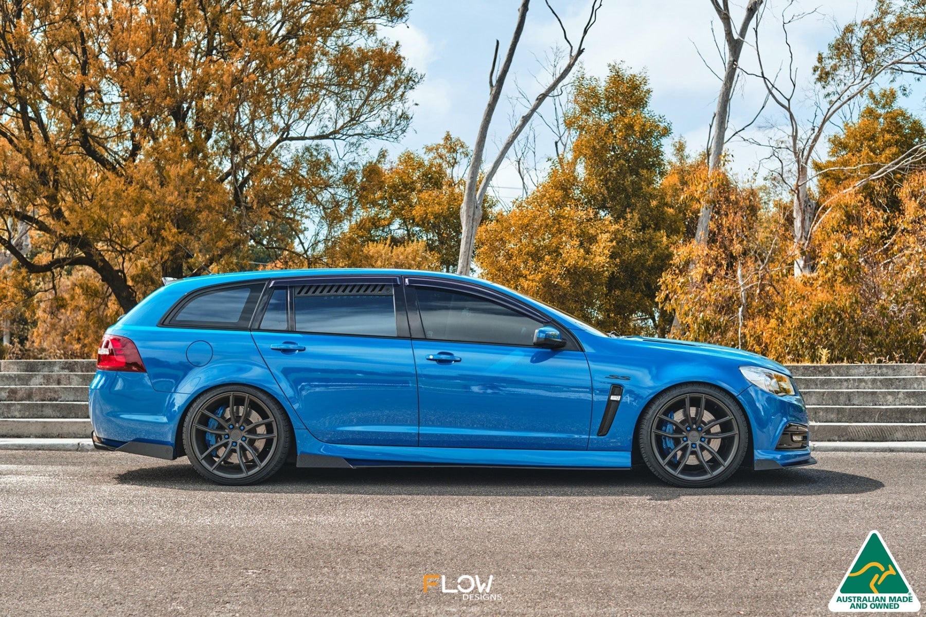 FLOW Designs  VF Commodore S1 Wagon Side Skirt Splitters (Pair) - MODE Auto Concepts