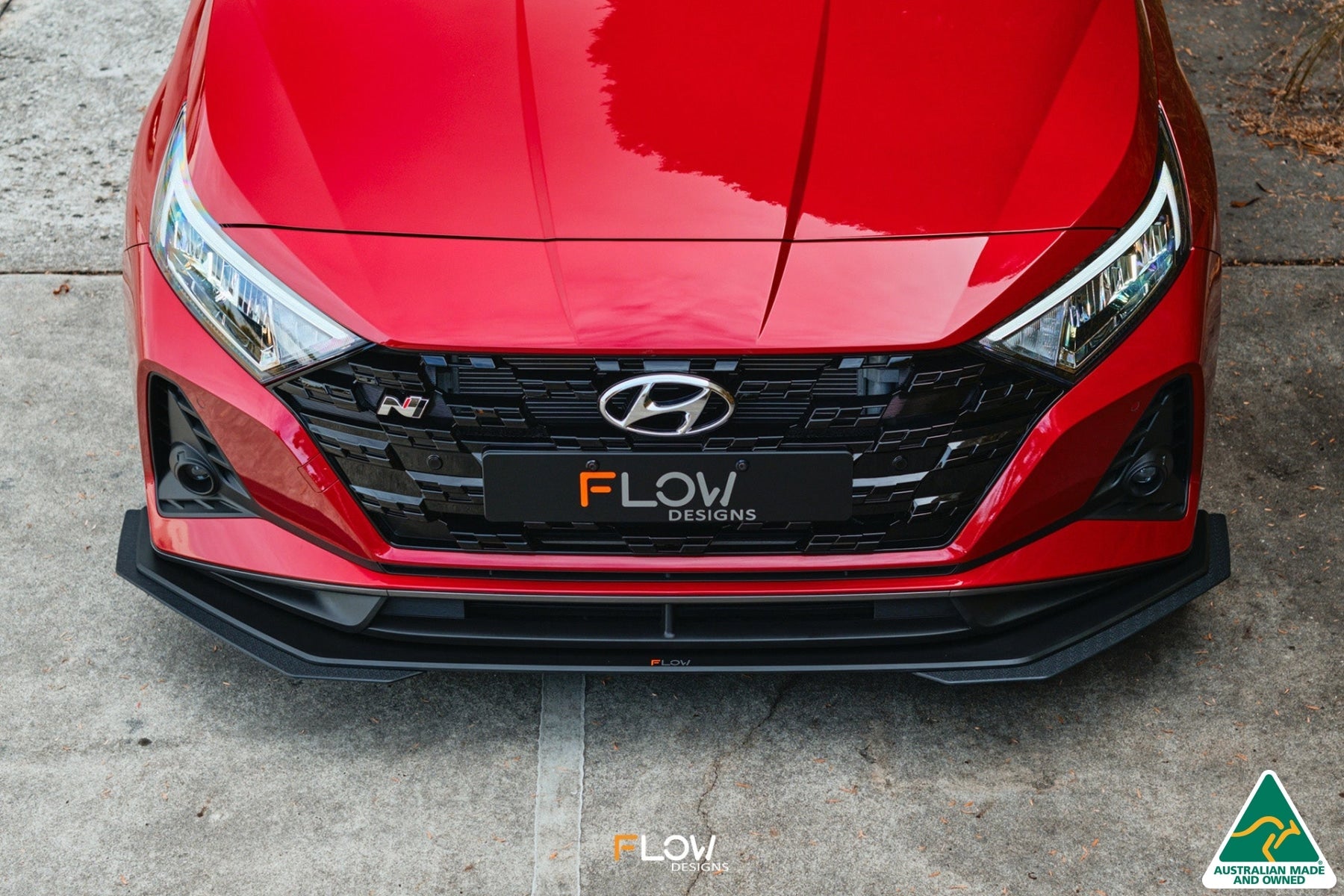 FLOW Designs  i20 N BC3 Front Lip Splitter Extensions (Pair) - MODE Auto Concepts