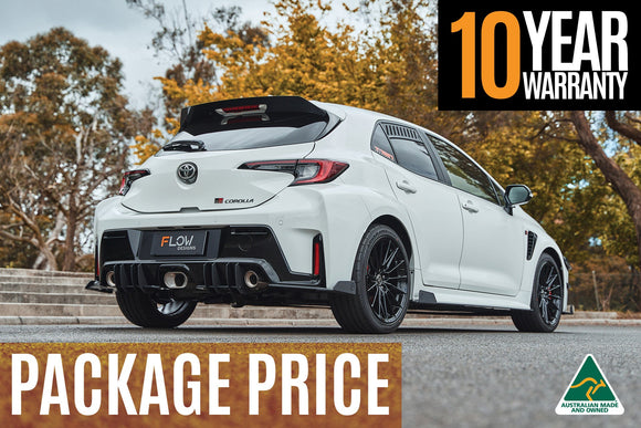 FLOW Designs  Corolla GR Full Lip Splitter Set (TEXTURED BLACK) - MODE Auto Concepts