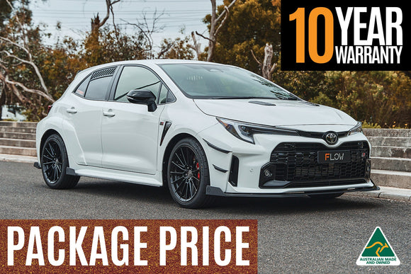 FLOW Designs  Corolla GR Full Lip Splitter Set (GLOSS BLACK) - MODE Auto Concepts