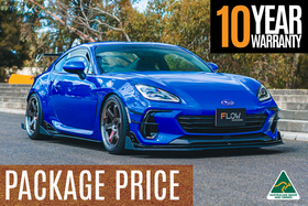 FLOW Designs  ZD8 BRZ STI Full Lip Splitter Set (GLOSS BLACK) - MODE Auto Concepts