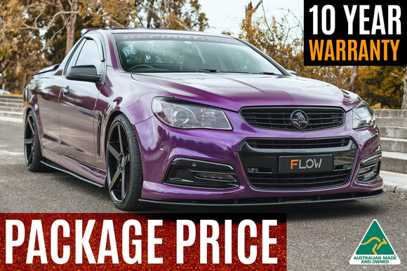 FLOW Designs  VF Commodore S1 Ute Full Lip Splitter Set - MODE Auto Concepts