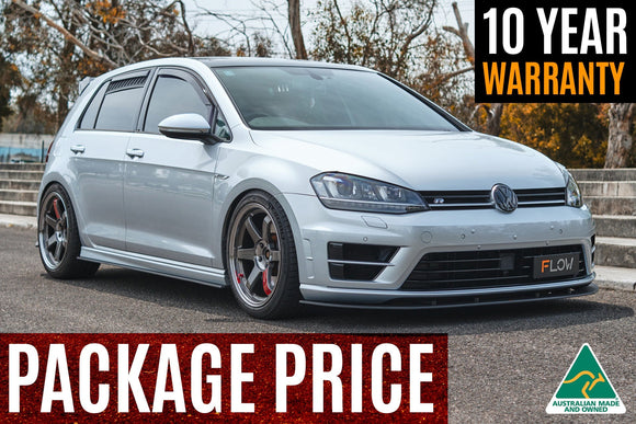 FLOW Designs  MK7 Golf R (EU/AU) Full Lip Splitter Set - MODE Auto Concepts