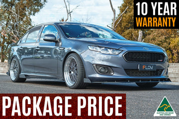 FLOW Designs  Falcon FGX Full Lip Splitter Set (GLOSS BLACK) - MODE Auto Concepts