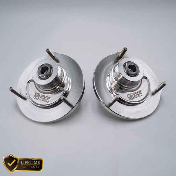 Suspension Secrets Front Camber Caster Plate Top Mounts - Porsche 981 / 718 Cayman GTS