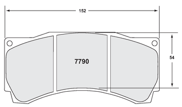 PFC Brake Pad Set P7767.01.17.44 - AP 4 pot 17mm PFC01 - 0