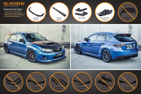 FLOW Designs  Impreza WRX / STI G3 Hatch (FL) Full Lip Splitter Set - MODE Auto Concepts