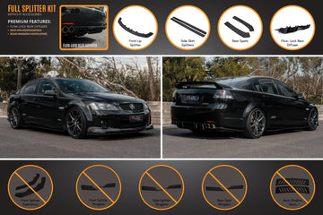 FLOW Designs  VE Commodore S1 Sedan Full Lip Splitter Set - MODE Auto Concepts