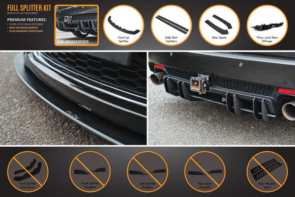 FLOW Designs  VE Commodore S1 Wagon Full Lip Splitter Set - MODE Auto Concepts