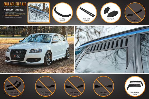 FLOW Designs  S3 8P Hatch (PFL) Full Lip Splitter Set - MODE Auto Concepts