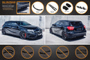 FLOW Designs  A45 AMG W176 (PFL) Full Lip Splitter Set - MODE Auto Concepts