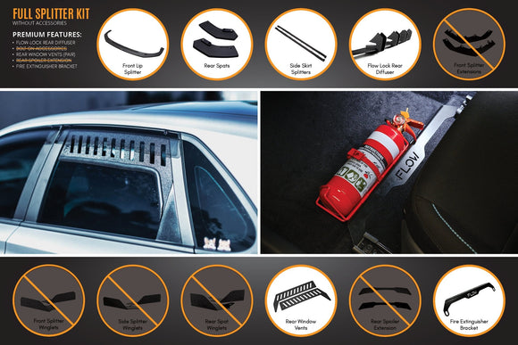 FLOW Designs  i30 N Line Hatch PD (2018-Current) Full Splitter Lip Set - MODE Auto Concepts