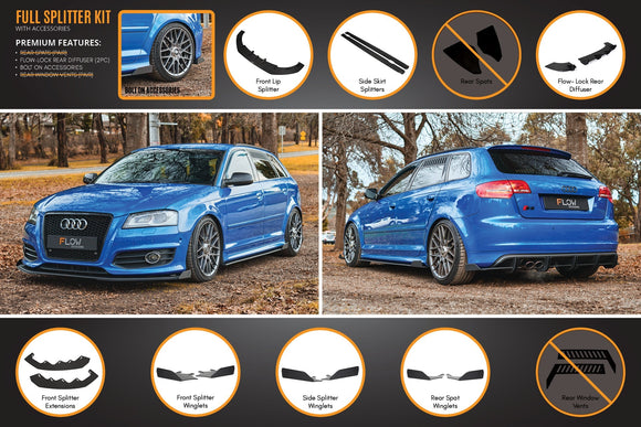 FLOW Designs  S3 8P2 Hatch (FL) Full Lip Splitter Set - MODE Auto Concepts