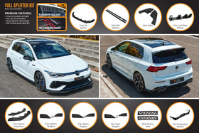 MK8 Golf R Full Lip Splitter Set - MODE Auto Concepts