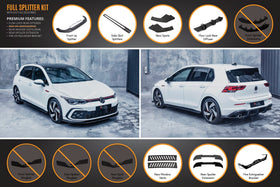 MK8 Golf GTI Full Lip Splitter Set - MODE Auto Concepts