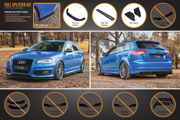 FLOW Designs  S3 8P2 Hatch (FL) Full Lip Splitter Set - MODE Auto Concepts