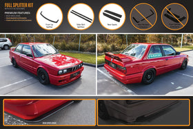 FLOW Designs  E30 M-Tech 2 Full Lip Splitter Set - MODE Auto Concepts