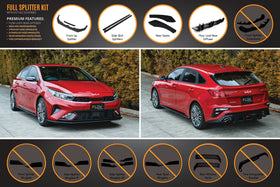 FLOW Designs  Cerato GT Hatch Facelift Full Lip Splitter Set - MODE Auto Concepts