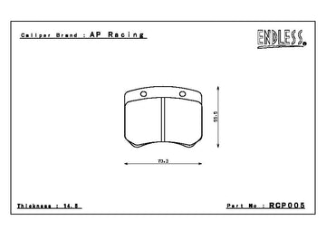Endless Brake Pad Set RCP005 ME20 - 0