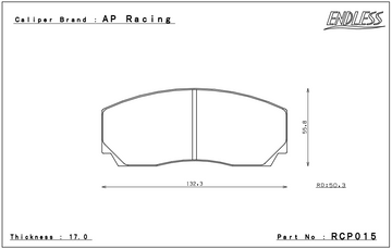 Endless Brake Pad Set RCP015 N84M 17mm - 0