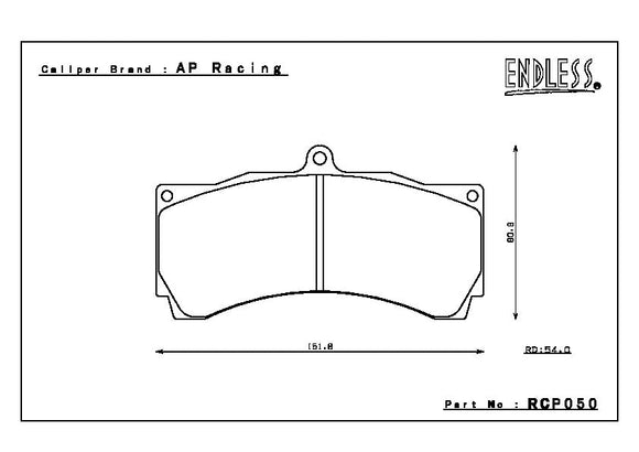 Endless Brake Pad Set RCP050 PC35 25mm