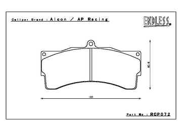 Endless Brake Pad Set RCP072 ME20 25mm - 0