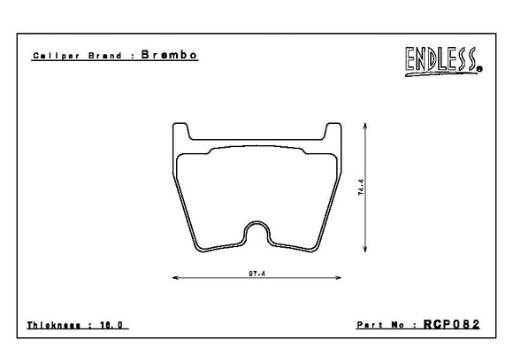 Endless Brake Pad Set RCP082 ME20