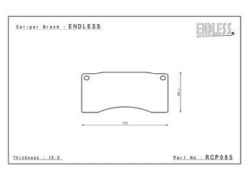 Endless Brake Pad Set RCP085 ME22 - 0