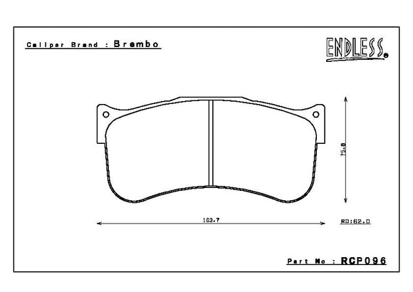 Endless Brake Pad Set RCP096 PC35