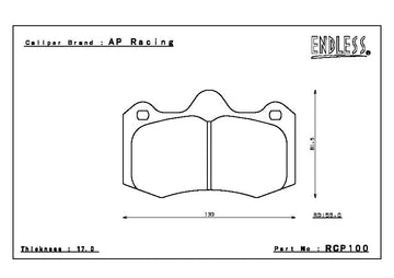 Endless Brake Pad Set RCP100 MP - 0