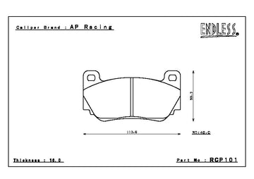 Endless Brake Pad Set RCP101 MP - 0