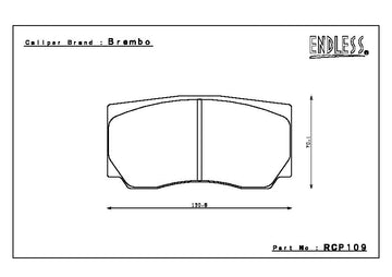 Endless Brake Pad Set RCP109 S580 17mm - 0