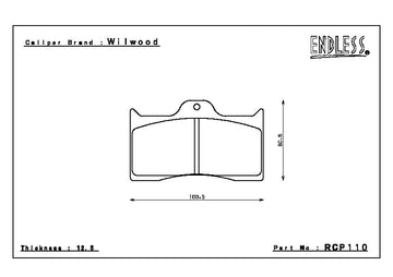 Endless Brake Pad Set RCP110 ME20 - 0