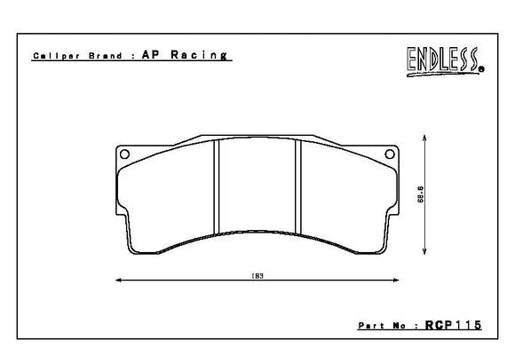 Endless Brake Pad Set RCP115 PC35 30mm