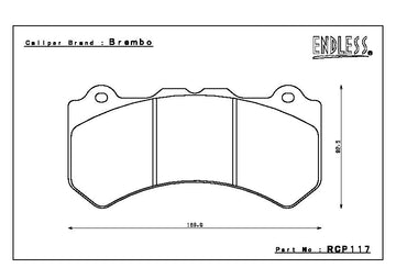 Endless Brake Pad Set RCP117 MXPL - 0