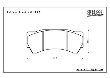 Endless Brake Pad Set RCP130 MX72 - 0