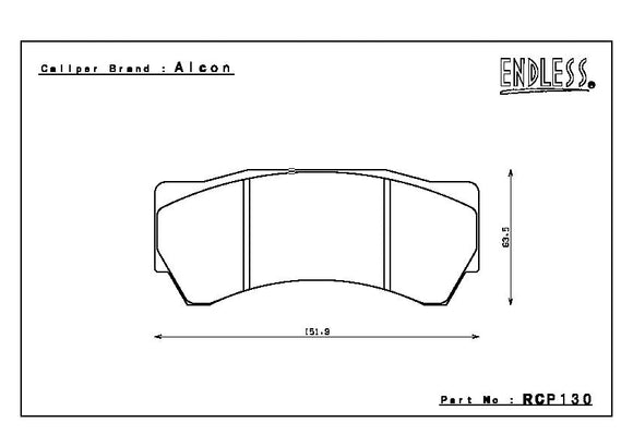 Endless Brake Pad Set RCP130 S580