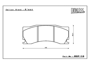 Endless Brake Pad Set RCP138 MX72 - 0