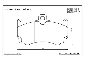 Endless Brake Pad Set RCP186 MX72 - 0